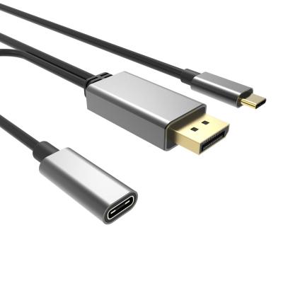 China Car USB-C to Displayport CABLE 6ft 4K WITH USB-C/F Power Delivery PD3.0 60w for sale