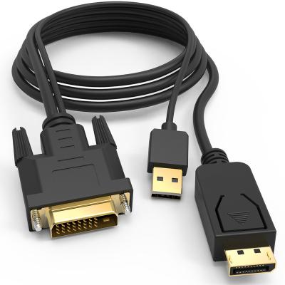 China COMPUTER DVI to Displayport cable DVI-D to DP male to male cable converter support 1080P HD from PC graphics card, DP to dvi cable for sale