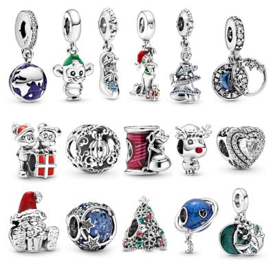 China New Series Environmental Friendly Wholesale S925 Sterling Silver Christmas DIY Bead For Pandora Bracelet Jewelry Accessories for sale