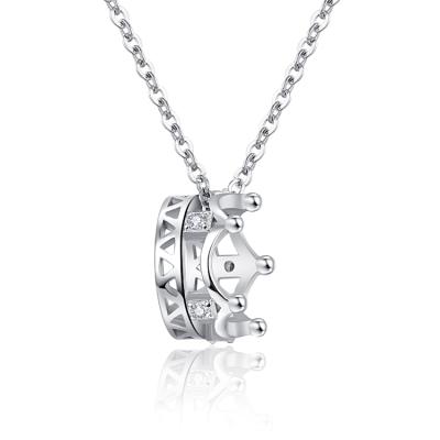 China New Arrival Women Eco - Friendly Jewelry 925 Sterling Silver King And Queen Necklace for sale