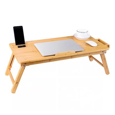 China Folding (Height) Adjustable Computer Desk Laptop Stand with Fan Height Adjustable Home Office Bamboo Table for sale