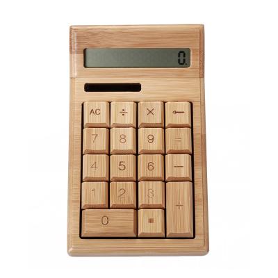 China Creative Bamboo Calculator 12 Digit Universal Purpose Solar Calculator Scientific Calculator for Efficiency Office for sale