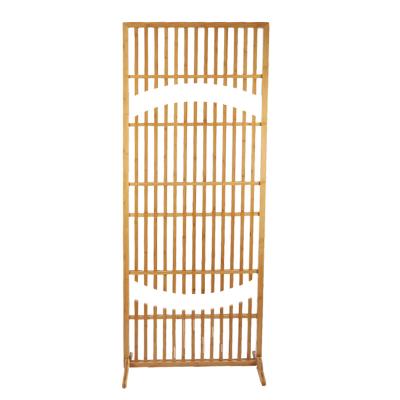 China Traditional Chinese Crescent Screen Made in China Cheap Decoration Moire Screen Wooden Folding Indoor Room Divider Retro for sale