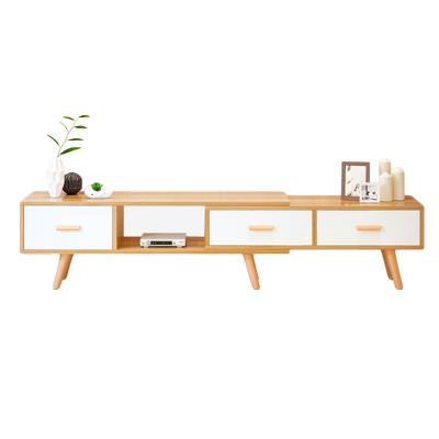 China (Size)Solid Wood Adjustable Living Room TV Stands Cheap Modern TV Cabinet Rack Furniture for sale