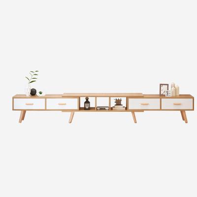 China (Size) Adjustable Modern Solid Wood TV Cabinet Living Room TV Cabinet Furniture TV Stand for sale