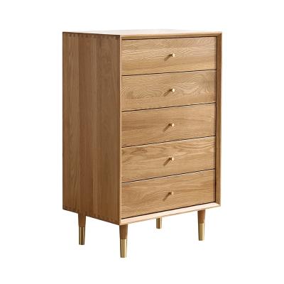 China Multifunctional European Style Solid Wood Chest Of Drawers Sideboard Cabinet With Metal Legs For Home for sale