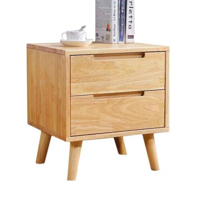 China (Height) Adjustable Use For Modern Bedroom Furniture Bedside Table Bring Two Drawers Wooden Nightstands for sale