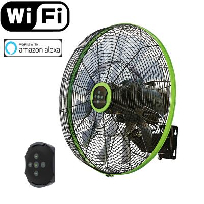 China WIFI CONTROL remote control smart home appliance advanced technique patented energy saving bldc wall fan for sale