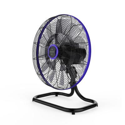 China Outdoor OEM Customized Design Blue Ossilating 18 Inch Electric Floor Stand Fan for sale