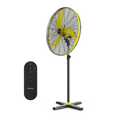 China Hotel Large Size Brushless Industrial Standing DC Fan With Metal Blade for sale