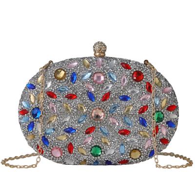 China Luxury Customized Fashionable Bling Crystal Rhinestone Clutch Party Wedding Elegant Evening Clutch Bags for sale