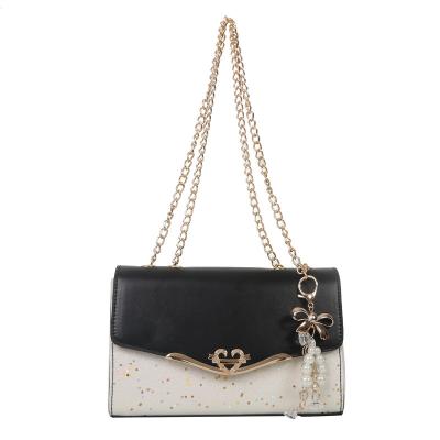 China Waterproof Luxury Delicate Sequin Pendant Design Double Crossbody Women's Shoulder Bags for sale