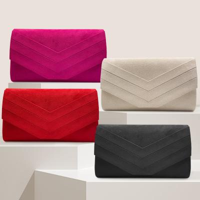 China Velure Women Fashion Three-volt Pilou Folding Velure High Quality Evening Clutch Bags for sale