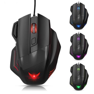 China Colorful LED Wired Light Wired General Mechanical Mouse Computer Notebook E-sports Gaming Mouse for sale