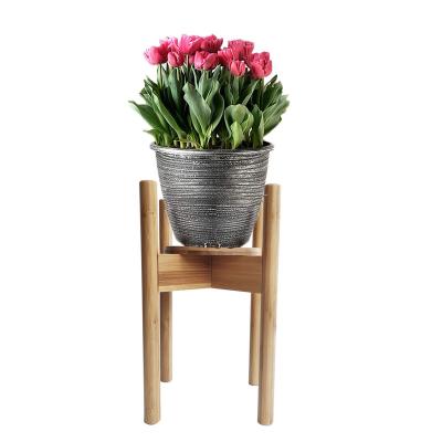 China Factory sale china style bamboo flower stand for plant indoor and outdoor adjustable bamboo stand for sale