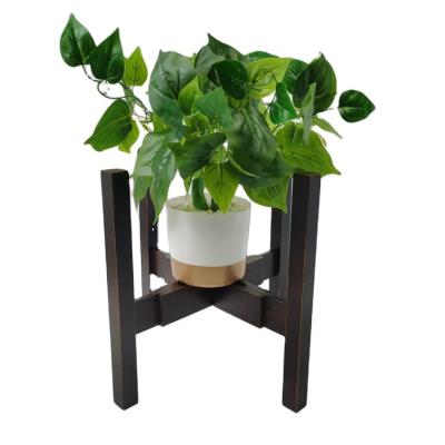 China China Mid Century Modern Bamboo Adjustable Plant Stand Natural And Outdoor Garden Used With Flower/Green Plant Support for sale