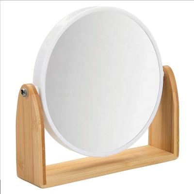 China Custom Modern Bathroom Vanity Double Sided Freestanding Makeup and Shaving Mirror - 6 Inch Round, with 360 Degree Swivel for sale