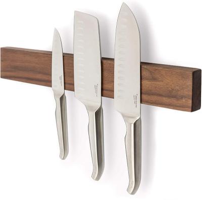 China Amazon Viable Magnetic Knife Strip, Hot Seller Magnetic Stylish Walnut Holder Kitchen Walnut Knife Blocks and Wooden Roll Bags All-Season for sale