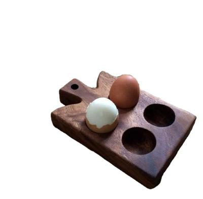 China Disposable Custom Logo Egg Tray Walnut Wooden Egg Trays for sale