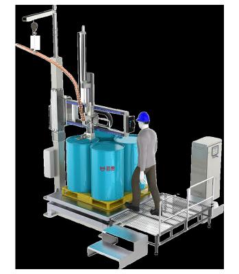 China Waterproof Auto IBC Filling Equipment With Roller Conveyor Liquid Filling Equipment for sale