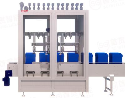 중국 20L 자동 액체 충전 기계 및 캡 기계 4 노즐 시리즈 판매용