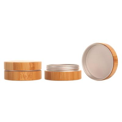 China Eco-friendly Personal Skin Care Packaging 10g Natural Bamboo Material Lip Scrub Lip Balm Lip Butter Container With Low MOQ Cheap Price for sale