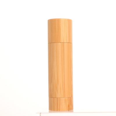 China Personal skin care packaging 4.2g style empty bamboo made lip balm tube lip scrub container low MOQ cheap price in stock for sale