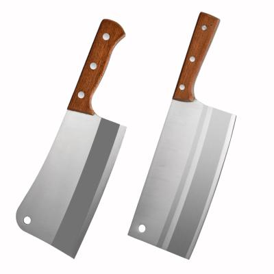 China Hot Selling Professional Viable Knife Viable Cleaver 7 Inch Meat Vegetable Cleaver Knife Wood Handle for sale