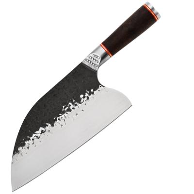 China Viable Home / Useful Kitchen Cleaver Knife Ebony Handle 5Cr15mov Cleaver Knife Comfortable Handle 7 Inch for sale