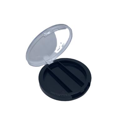 China Recycled Materials Wholesale Simple Eco-Friendly Black Transparent Eyeshadow Case For Cosmetic for sale