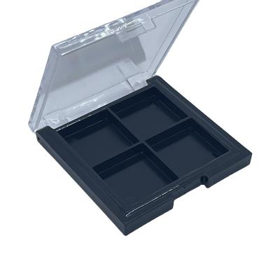 China Recycled Materials Custom 4 Color Square Compact Loose Empty Eyeshadow Powder Case for sale