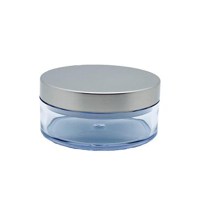 China Recycled Materials Round Transparent Empty Loose Powder Container Case for sale