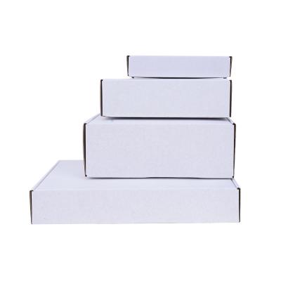 China Recycled Materials Custom Logo Print Color Corrugated Boxes Shipping Packaging Clothing Shoes Luxury White Mailing Boxes for sale