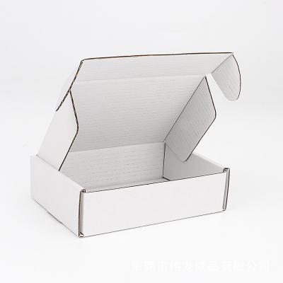 China Recycled Materials Wholesale Custom Logo Print White Corrugated Cardboard Packaging Shipping Boxes for sale