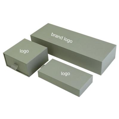 China Recycled Materials Custom Print Personal Logo Design Sliding Paper Packaging Gift Jewelry Drawer Box for sale