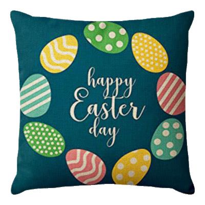 China Wholesale 45x45 Inch Anti-Static Custom Design Easter Cushion Case Cotton Tile Canvas Covers Sofa Hotel Decorative Luxury Pillows for sale