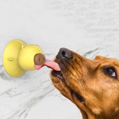 China Viable Interactive Pet Toys Supplier Lick Molar Rubber Ball Trainning Dog Chew Toy for sale