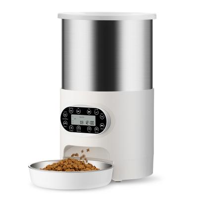 China Easycosy Automatic Automatic Cat Feeder with Timer 4.5L Pet Food Dispenser with Stainless Steel Bowl -1-4 Meals Per Day for sale