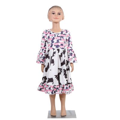 China Anti-wrinkle Girl Dresses Costume Clothes Party Birthday Ball Gown Babies Toddler Kids Long Sleeve Dress for sale