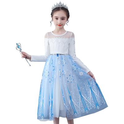 China New Anti-wrinkle children's autumn long-sleeved dress princess dress lace up the long skirt activity coat for sale