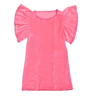 China Color Fade Proof Wholesale Kids Party dresses velvet fabric gold sleeve 4 years old kids summer dresses for children for sale