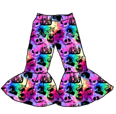 China Color Fade Proof 2022 NEW Design Comfortable Kid Girls Autumn Printed Bell Bottoms Halloween Rocket Pants for sale