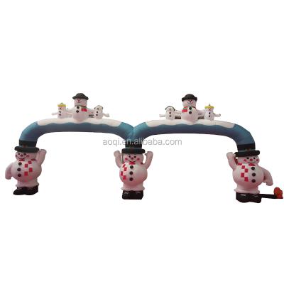 China Ourdoor Inflatable Advertising Christmas Snowman Inflatable Arches For Outdoor Decoration for sale