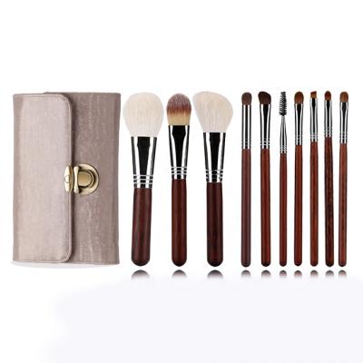 China Angular Blush Hot Sale Goat Hair 10 PCS Makeup Brush Set Makeup Brush Cosmetic Brush Best Qualitiy for sale