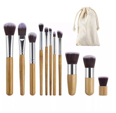 China Angular Blush Professional High Quality Multiple Synthetic Logo Makeup Brushes Set 11 PCS Custom Function Wholesale for sale