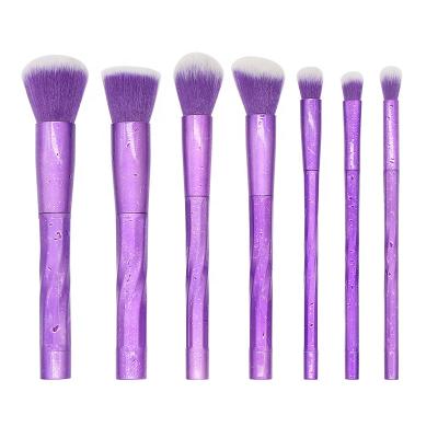 China Angular Blush Premium 7 PCS Synthetic Makeup Brush Set Foundation Brush Eyeshadow Brushes Makeup Kit for sale