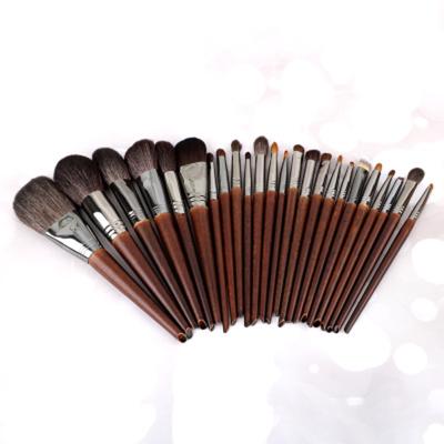 China Angular Blush ZYT-25 24pcs High End Natrual Hair Makeup Set Brush Professional Animal Hair Cosmetic Brushes Kit For Makeup Artist for sale