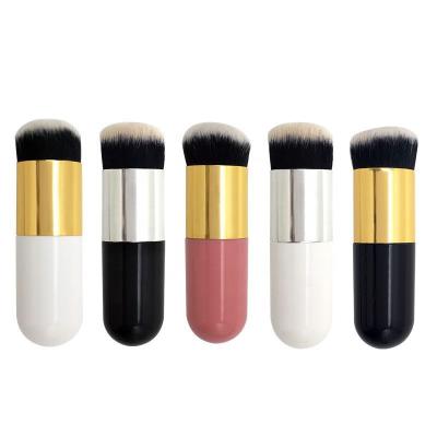 China Simple Flat Brush Mini Foundation Brush For Makeup Portable Mineral Set Brush Many Colors for sale