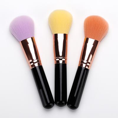 China Angular blush custom synthetic soft high quality yellow powder brush powder brush logo cosmetic powder brush private label for sale