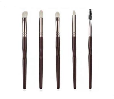 China Low MOQ 5 PCs Pony Hair Travel Makeup Brush Portable Eye Lash Eye Liner Eyeshadow Brush for sale